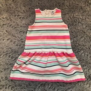 Janie & Jack Colorful Striped Sleeveless Dress | 2T